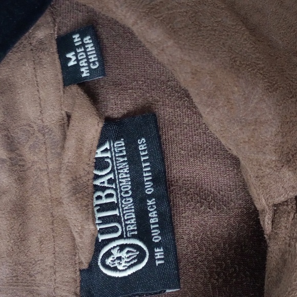 Outback micro suede pearl snap Medium shirt - Picture 2 of 6